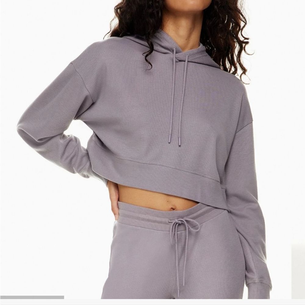 Aritzia Sunday BestBaby Waffle Relaxed Hoodie XS Grey